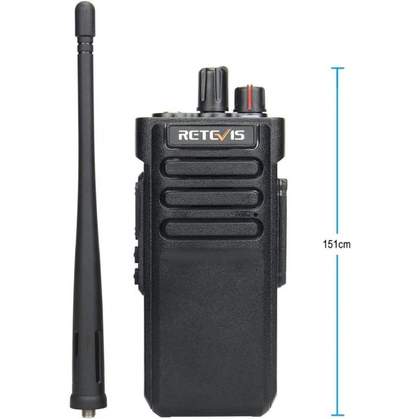 Retevis RT29 워키토키 장거리, 3200mAh 핸드헬드 라디오 워키토키, 16채널, 제조업체용 CTCSS/DCS 전문가용 양방향 라디오(검은색, 2개) 어깨 마이크 없는 검은색