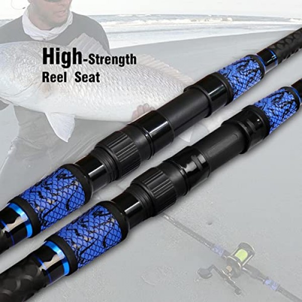Fiblink 서핑 캐스팅 낚싯대 흑연 여행용 낚싯대