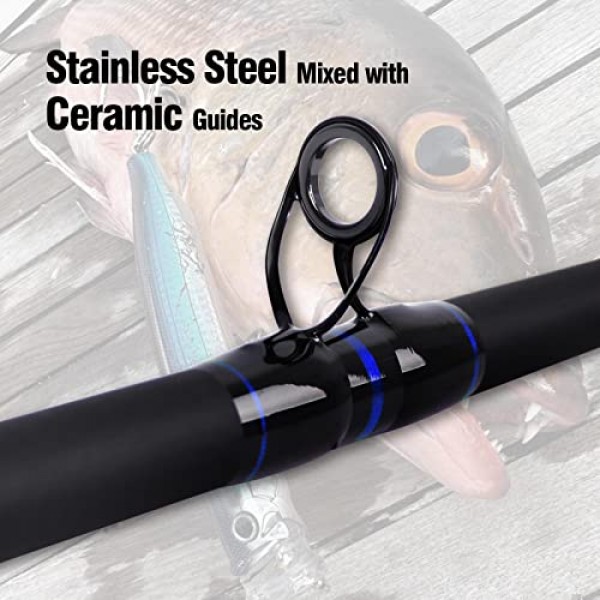 Fiblink 서핑 캐스팅 낚싯대 흑연 여행용 낚싯대