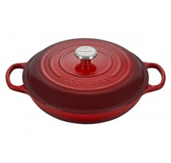 Le Creuset 에나멜 주철 시그니처 브레이저, 3.5쿼트, 연홍색