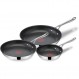 제이미 올리버 by Tefal E304S3 Cook's Direct On 3피스 프라이팬 세트 | 20, 24, 28cm | 인덕션에 적합 | 식기세척기 사용 가능 | 열 신호 기술 | 스테인리스 스틸/블랙 20, 24, 28cm JO CO