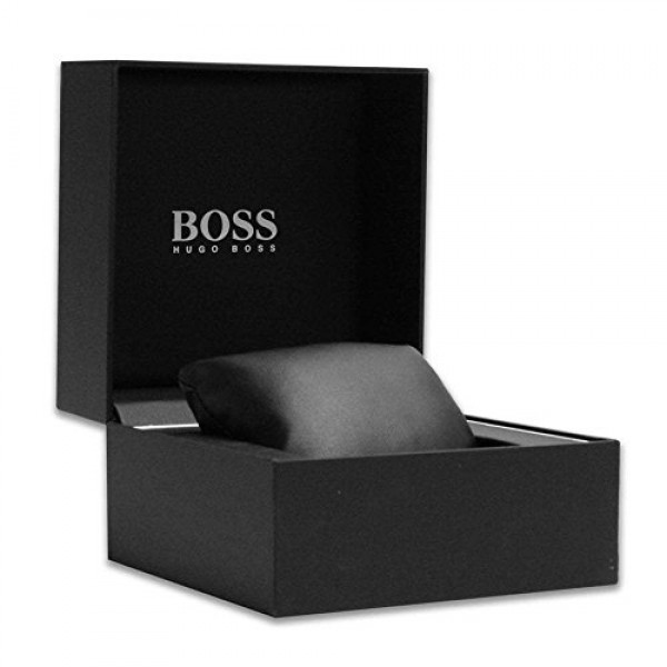 블랙 실리콘 스트랩이 있는 남성용 BOSS 크로노그래프 쿼츠 시계 - 1513874, 블랙, 스트랩.