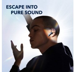 soundcore Anker Liberty Air 2 Pro Bluetooth 헤드폰, 액티브 노이즈 캔슬링, PureNote 기술, 마이크 6개, 26시간 배터리, Bluetooth 5(사파이어 블루)(리퍼 상품)