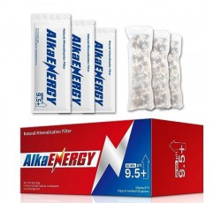 AlkaEnergy 알칼리 재광화 정수 필터 파우치|pH9.5+| 제로 TDS 물, 역삼투수/9개월/120갤런/(3팩)을 위한 여과된 식수 pH/고 pH 알칼리화기 높이기