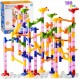 JOYIN Marble Run 프리미엄 세트(196개-건설 빌딩 블록 장난감, STEM 교육용 장난감, 빌딩 블록 장난감(반투명 플라스틱 조각 156개 + 유리 구슬 40개)
