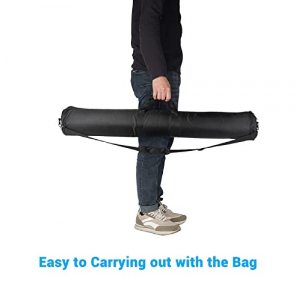 EACHSHOT 2.8m 헤비 듀티 라이트 스탠드(휴대용 가방 포함), Godox LED 모노라이트용, Aputure용, Amaran용, Zhiyun용, Nanlite LED 조명용 등을 위한 1/4 ~ 3/8 어댑터 라이트 스탠드가 있