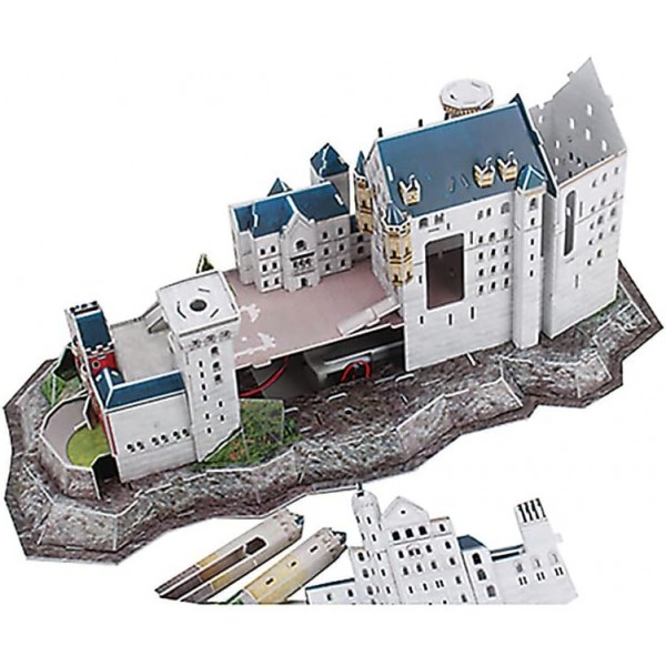 Revell 3D 퍼즐 00151 I 노이슈반슈타인 성 I 128 조각 I 어린이와 어른을 위한 4시간의 조립 재미 I 10세부터 I 신비로운 조명을 위한 LED 조명