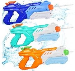 어린이 성인을 위한 Quanquer 물총 - 3팩 물총 600CC 고용량 장거리 사격장 여름용 슈퍼 워터 블래스터 담그기 수영장 해변 야외 물싸움 파티