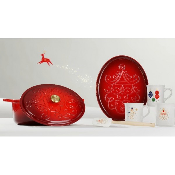 Le Creuset 실리콘 노엘 컬렉션 미디엄 주걱, 11 1/8