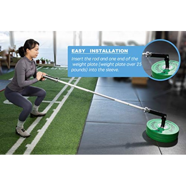 T-바 행 플레이트형 지뢰 부착 – 2인치 올림픽 바에 적합 – 360도 지뢰 베이스 - 등 운동 체육관 장비