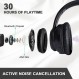 Olyre Wireless Headphones Over Ear Active Noise Cancelling Bluetooth 헤드폰 with Mic, 30시간 재생 오버헤드 Hi-Fi 스테레오 헤드폰, 부드러운 단백질 이어머프 포함 홈 오피스 PC TV AN06