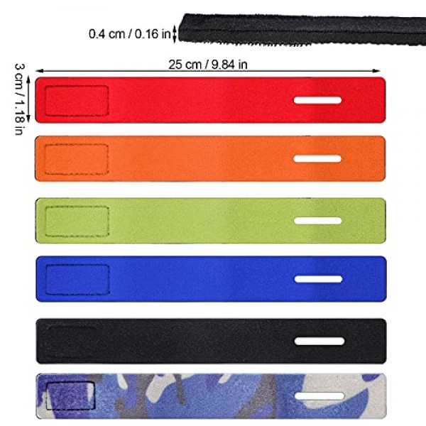 낚싯대 타이 낚싯대 랩 스트랩 낚싯대 벨트 신축성 있는 막대 홀더 탄성 낚시 태클 타이 캐스팅 낚싯대 스트랩 (사랑스러운 색상, 12개)