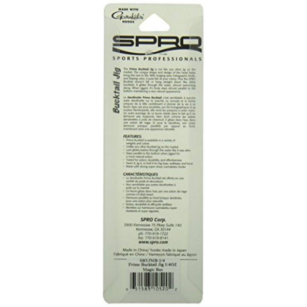 SPRO SBTJMB-3/4 프라임 벅테일 지그, 3/4온스, 매직 버스