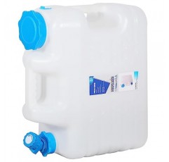 REDCAMP 4.9 갤런 휴대용 물통, 마개 포함, 휴대용 비상 물 저장 탱크, 캠핑 야외 하이킹용 BPA 프리 물 주전자(18.5L, 흰색)