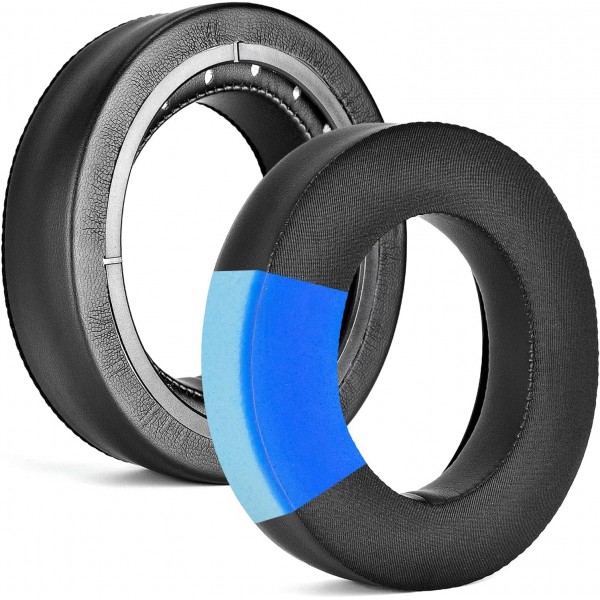 Yaowanguan HS70 Pro Earpads 냉각 젤 Corsair HS70 Pro/HS60 Pro/HS50 Pro 게임용 헤드셋, 검은색 단백질 가죽 및 메모리 폼 헤드셋용 두꺼운 쿠션 교체용 이어 패드 이어컵 귀 덮개 냉
