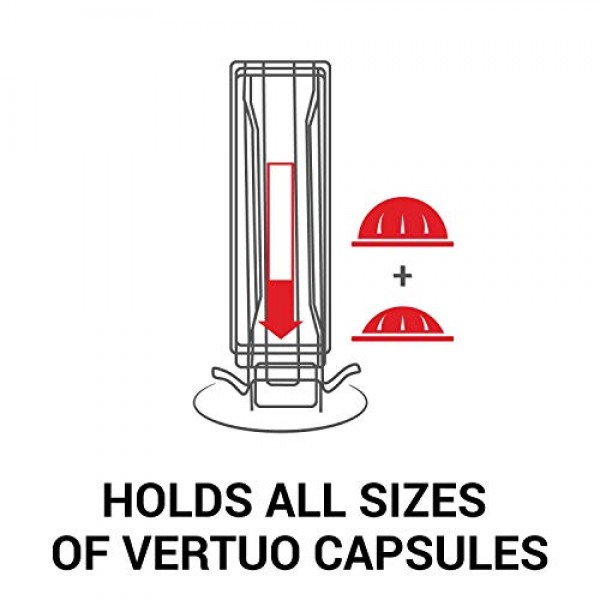 BluePeak 네스프레소 회전목마 - Vertuoline 캡슐 20개 수용 - 네스프레소 포드 홀더 - 커피 포드 보관 및 디스펜서 정리 랙 스탠드, 360도 회전, 우아하고 현대적인 크롬 마감