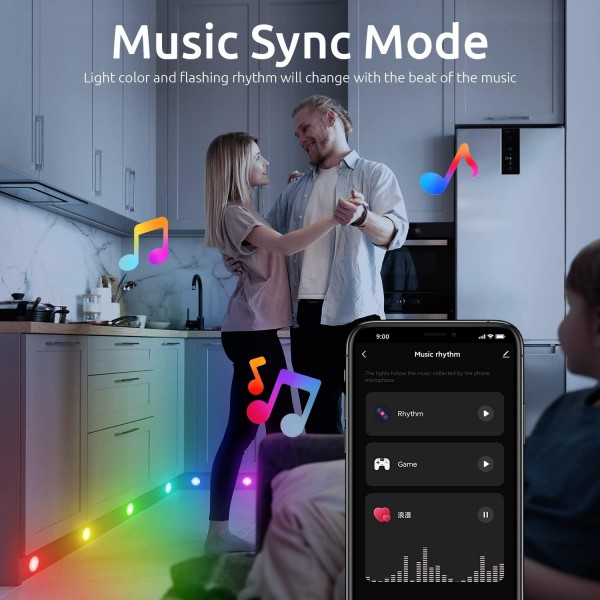 【2022최신】RGB Led 데크 조명, Tuya APP로 Ø30MM + WiFi 음성 제어, DIY 색상 설정, IP67방수, 데크 조명 Alexa 및 Google Assistant와 함께 작동(Wifi-1Pack-RGB)