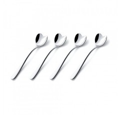 Alessi AMMI01CUS4 Big Love - 18/10 스테인리스 스틸 디자인 아이스크림 스푼 세트, 거울 광택, 4개