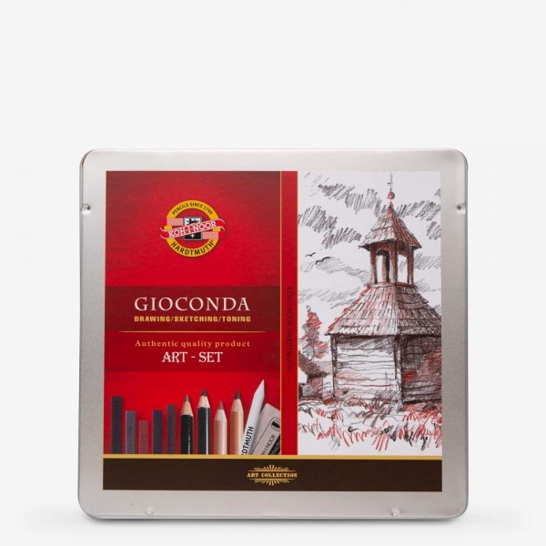 Koh-I-Noor : Gioconda : Sketching Tin Set of 24 : 블랙 및 세피아 톤