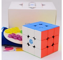 Bukefuno GAN 356 M 표준 버전 3x3 자기 속도 매직 큐브 스티커가 없는 GAN356 M, 추가 GES 3x3x3 속도 퍼즐 큐브 GAN 356M Magic(표준 버전 2020)