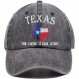 OASCUVER Texas Lone Star State Hat, TX 주 플래그 지도 모양 수 놓은 조절 가능한 세탁된 야구 모자