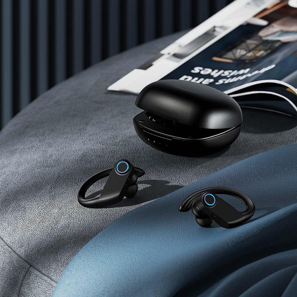 Seeda Bluetooth 스포츠 인이어 헤드폰, 프리미엄 스테레오 사운드 무선 헤드폰, 조깅, 피트니스, 사이클링 등을 위한 IPX7 방수 TWS 무선 헤드폰