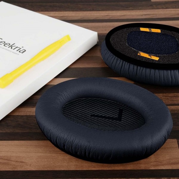 Bose QC45 QC35 QC35 ii QC35 ii 게이밍 QC15 QC25 AE2 AE2i AE2w SoundTrue SoundLink AE QCSE 헤드셋 이어패드 이어컵(미드나잇 블루)용 Geekria QuickFit 교체용 이어패드