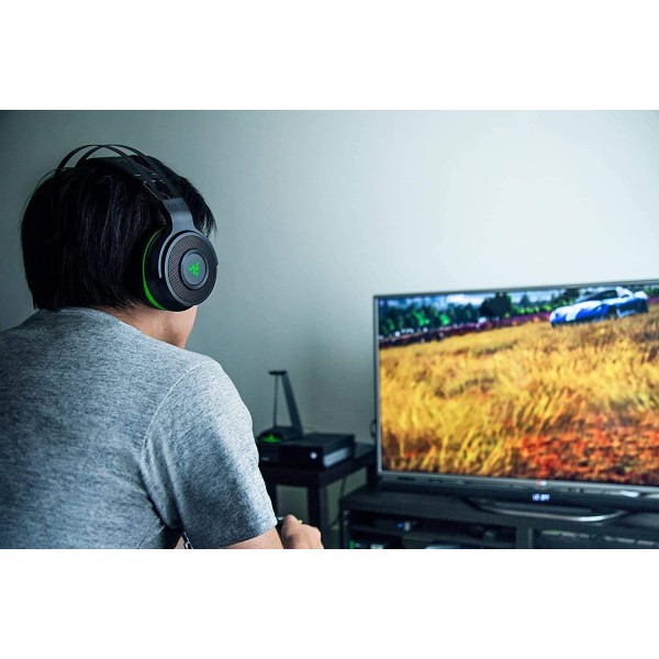 Razer Thresher Xbox One - Xbox One + Xbox Series X / S + PC용 무선 게임용 헤드폰(무선 헤드셋, 배터리 수명 최대 16시간, 50mm 드라이버) 블랙-그린
