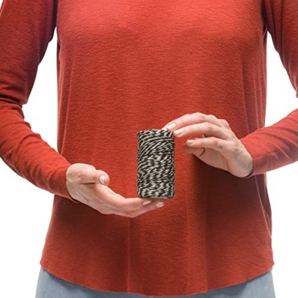 REDECKER 천연 아마사, 60야드, 검정색 및 내추럴 색상, 면보다 강함, 크로셰 뜨개질, 뜨개질 및 꼬기 사용에 이상적, 레드 하트, 라이온 브랜드 및 소모사 무게 원사와 호