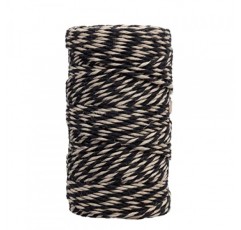 REDECKER 천연 아마사, 60야드, 검정색 및 내추럴 색상, 면보다 강함, 크로셰 뜨개질, 뜨개질 및 꼬기 사용에 이상적, 레드 하트, 라이온 브랜드 및 소모사 무게 원사와 호