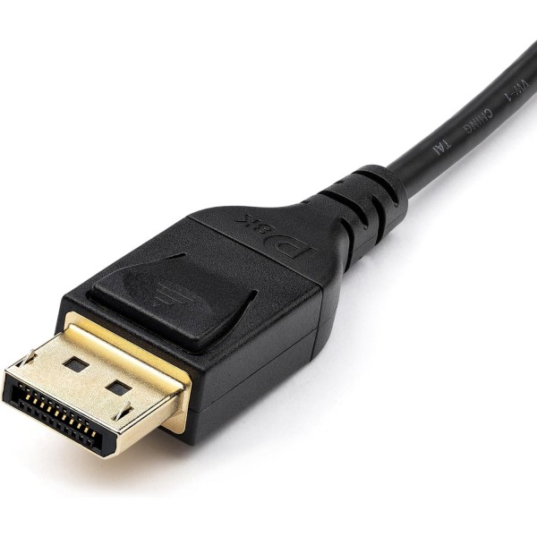 StarTech.com 6ft(2m) VESA 인증 Mini DisplayPort - DisplayPort 1.4 케이블 - 8K 60Hz HBR3 HDR - Super UHD mDP - DP 1.4 코드 - 슬림(34 AWG) Ultra HD 4K 120Hz - 모니터/비디오 케이블(DP14MDPMM2MB) 6피트/2 
