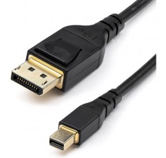 StarTech.com 6ft(2m) VESA 인증 Mini DisplayPort - DisplayPort 1.4 케이블 - 8K 60Hz HBR3 HDR - Super UHD mDP - DP 1.4 코드 - 슬림(34 AWG) Ultra HD 4K 120Hz - 모니터/비디오 케이블(DP14MDPMM2MB) 6피트/2 