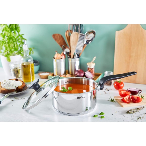 Tefal 기본 냄비 14cm(1L) 10년 보증 고품질 스테인리스 스틸 인덕션 브레이징 요리 E3082704 LPN/OrderID:LPNHE745806340/028-1337873-2741926