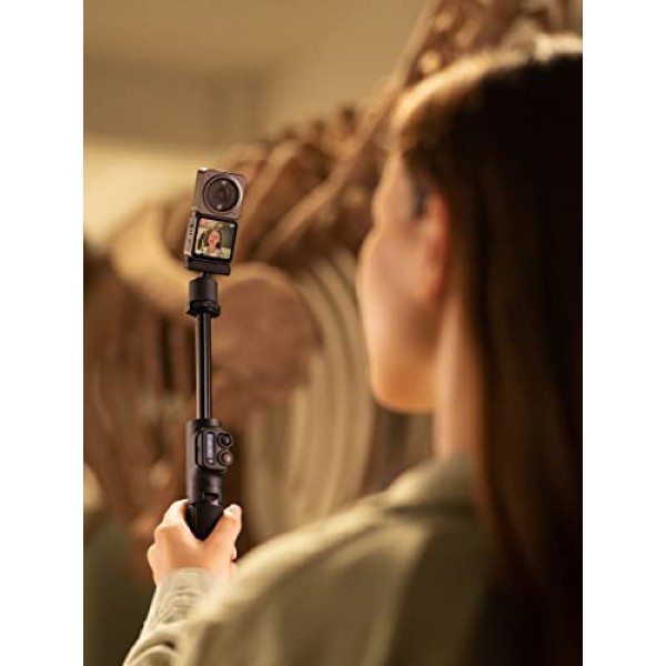 보호 케이스가 포함된 DJI Action 2 듀얼 스크린 여행용 콤보 - 2개의 OLED 터치스크린, 연장 로드, 155° 시야각, 자석 부착 장치, 안정화, 여행에 적합한 4K 액션 카메라
