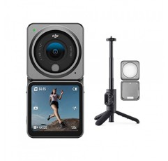 보호 케이스가 포함된 DJI Action 2 듀얼 스크린 여행용 콤보 - 2개의 OLED 터치스크린, 연장 로드, 155° 시야각, 자석 부착 장치, 안정화, 여행에 적합한 4K 액션 카메라