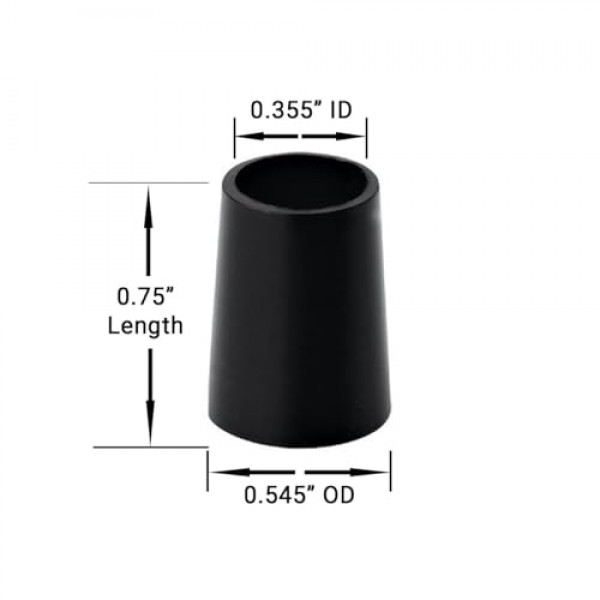 Hireko 3/4인치 높이 검정색 .355