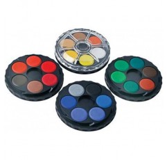 Koh-I-Noor 171506 원형 페인트 상자, 플라스틱 상자에 24/4 계층 학교 수채화 1개 1개(1개 팩)