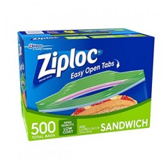 지퍼락 이지 오픈 탭 샌드위치 백 125개(4팩)