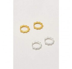 Estella Bartlett Granulated Huggie 귀걸이 골드 - 여성용 귀걸이 설명 - Huggie Brass 금도금 - 직경 13mm - EBE3553G, 13mm, 황동