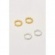 Estella Bartlett Granulated Huggie 귀걸이 골드 - 여성용 귀걸이 설명 - Huggie Brass 금도금 - 직경 13mm - EBE3553G, 13mm, 황동