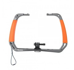 TELESIN 향상된 다이빙 장비 GoPro Max Hero 용 핸드 헬드 비디오 다이빙 라이트 안정기 트레이 11 10 9 8 7 6 5 Insta360 DJI Osmo Action 4 Action 3 Pocket 2 수중 스노클링 스쿠버 액세서