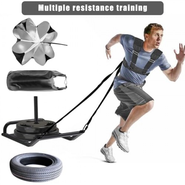 피트니스 저항을 위한 Dolibest 썰매 하네스, 썰매 당김 하네스, 저항 훈련을 위해 조정 가능한 내구성과 편안함