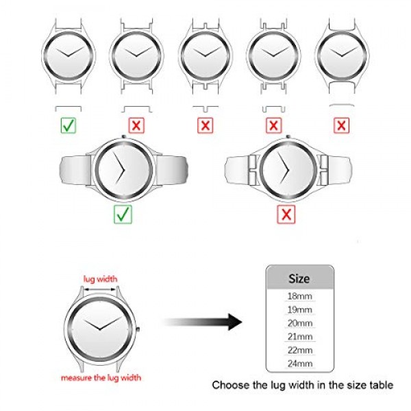 IStrap 가죽 시계 밴드 - 악어 무늬 양각 패턴 송아지 가죽 교체 스트랩 - 푸시 버튼이 있는 스테인레스 스틸 배치 버클 - 남성용 여성용 팔찌 - 18mm 19mm 20mm 21mm 22mm 24mm
