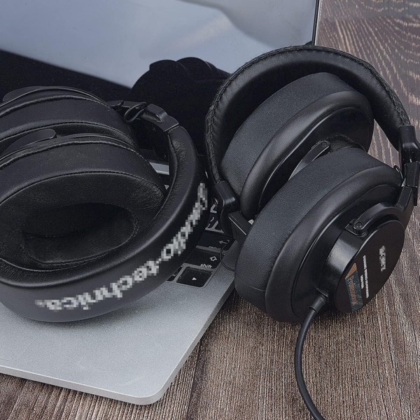Audio-Technica ATH M50X/M40X, HyperX Cloud/Flight/Stinger, SteelSeries Arctis 7/9X/Pro, Sony MDR 7506, Turtle Beach Stealth 420X/600(PU 가죽)용 SOULWIT 교체용 이어패드 블랙
