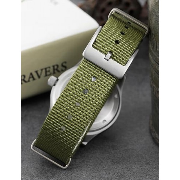 스테인레스 스틸 버클이 있는 18mm 20mm 22mm 시계 밴드, 남성용 및 여성용 방수 나일론 시계 스트랩