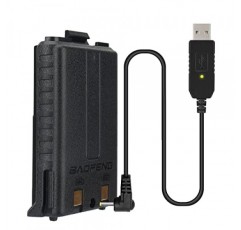 기존 Baofeng UV-5R BL-5 1800mAh 배터리 충전식 지원 BaoFeng UV-5R,BF-F8HP,UV-5X3,UV-5R Plus,UV-5RE 라디오용 USB 직접 충전