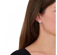 Amor 2020557 여성용 스터드 귀걸이 합성 지르코니아가 포함된 925 스털링 실버 1.1 cm 실버 생명의 나무 주얼리 선물 상자에 들어 있음, 스털링 실버, 큐빅 지르코니아