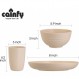 Cainfy 식기 세트, 4개의 친환경 재사용 가능한 접시, 컵, 그릇, 식기 세척기 및 전자 레인지 금고의 깨지지 않는 경량 요리, 18 개