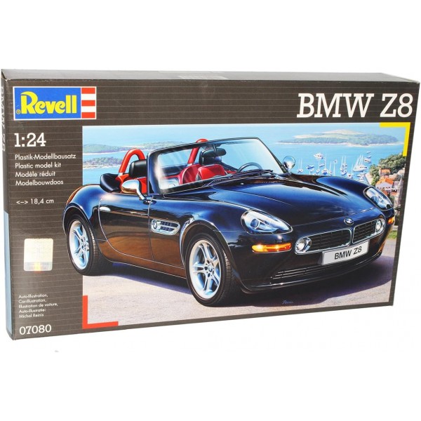 B-M-W Z8 Cabrio Black 2000-2003 07080 키트 1/24 Revell 모델 자동차 번호판 없음