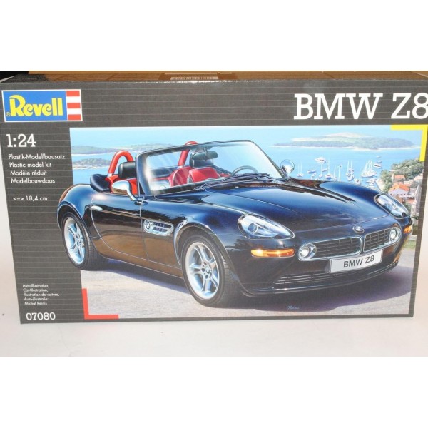 B-M-W Z8 Cabrio Black 2000-2003 07080 키트 1/24 Revell 모델 자동차 번호판 없음